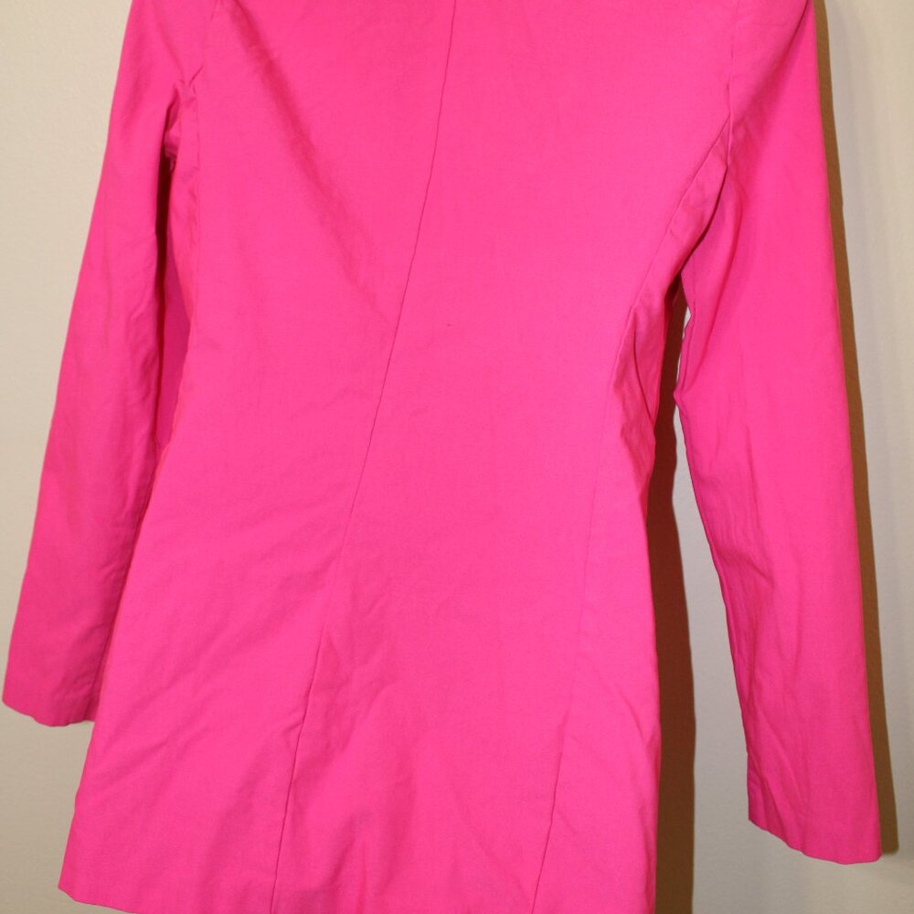 Whatever Hot Pink Blazer Large Barbiecore Statement Jacket - Picture 3 of 6